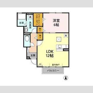 1LDK 間取り図