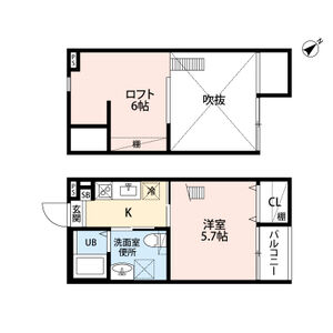 1K 間取り図