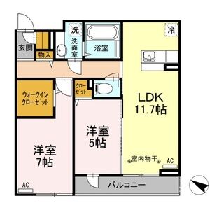 2LDK 間取り図