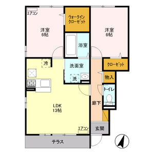 2LDK 間取り図