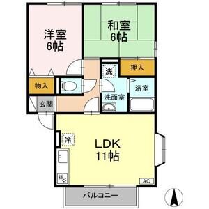 2LDK 間取り図