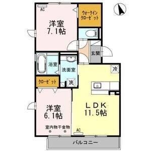 2LDK 間取り図