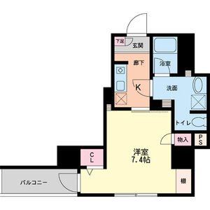1K 間取り図