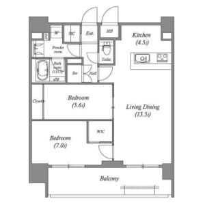 2LDK 間取り図