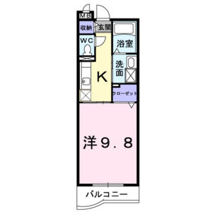 1K 間取り図