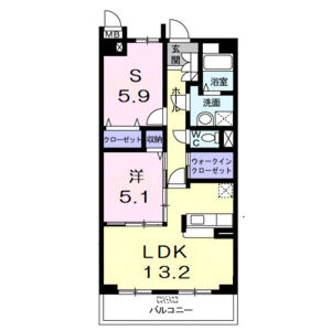 1LDK 間取り図