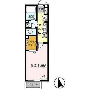 1K 間取り図