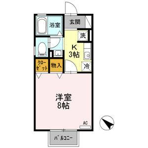 1K 間取り図