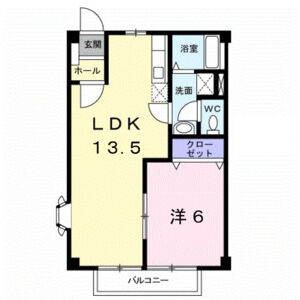 1LDK 間取り図