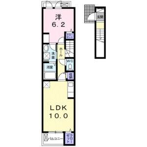 1LDK 間取り図