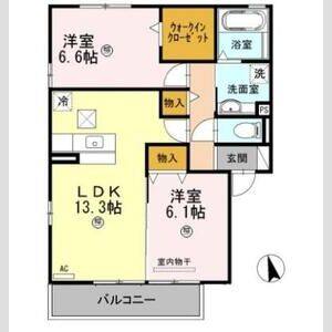 2LDK 間取り図