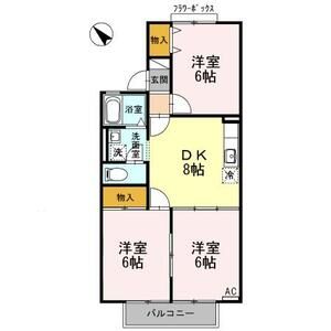 3DK 間取り図