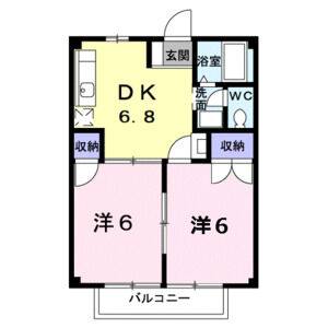 2DK 間取り図