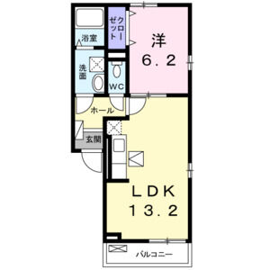 1LDK 間取り図