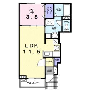 1LDK 間取り図