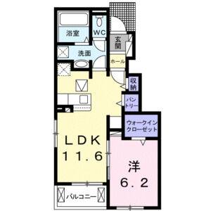 1LDK 間取り図