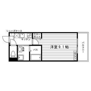 1K 間取り図