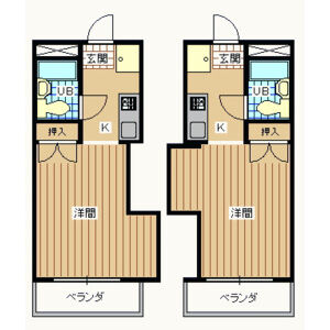 1K 間取り図