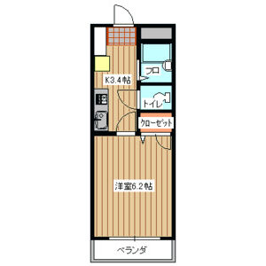 1K 間取り図