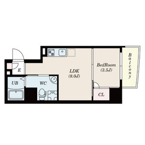 1LDK 間取り図