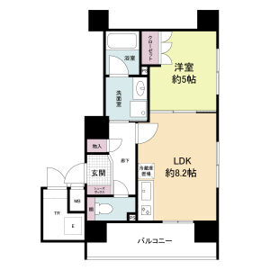 1LDK 間取り図