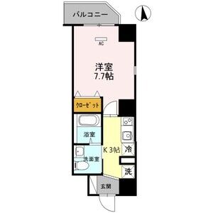 1K 間取り図