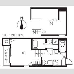 1K 間取り図