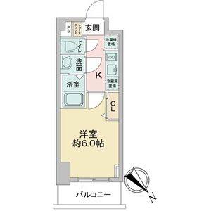 1K 間取り図
