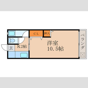 1K 間取り図