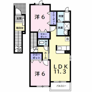 2LDK 間取り図