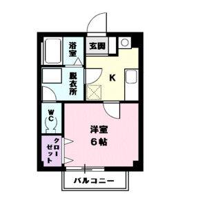 1K 間取り図