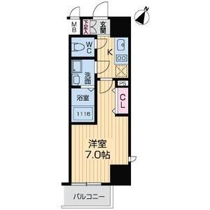 1K 間取り図