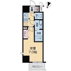 1K 間取り図