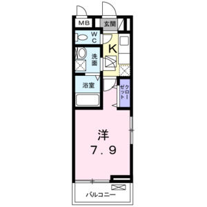 1K 間取り図