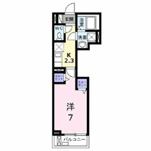 1K 間取り図