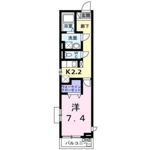 1K 間取り図