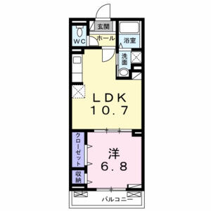 1LDK 間取り図