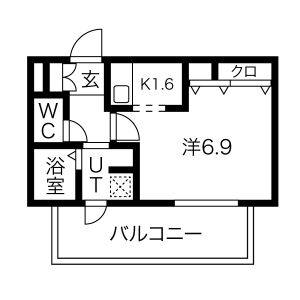 1K 間取り図