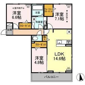 3LDK 間取り図
