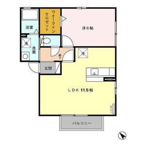 1LDK 間取り図