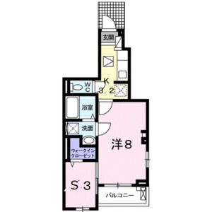 1K 間取り図