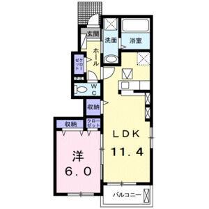 1LDK 間取り図