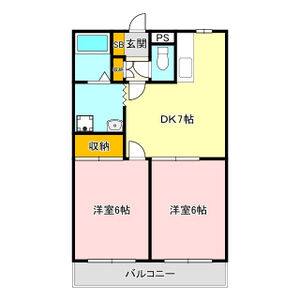 2DK 間取り図