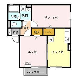 2DK 間取り図