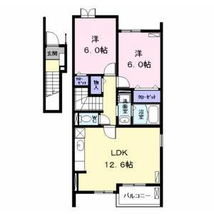 2LDK 間取り図