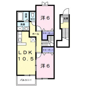 2LDK 間取り図
