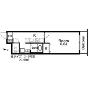 1K 間取り図