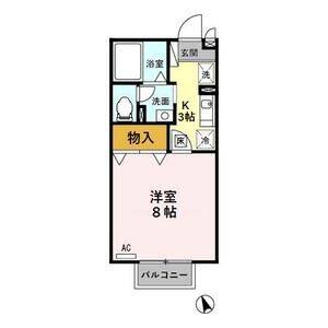 1K 間取り図