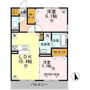 2LDK 間取り図