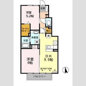 2DK 間取り図